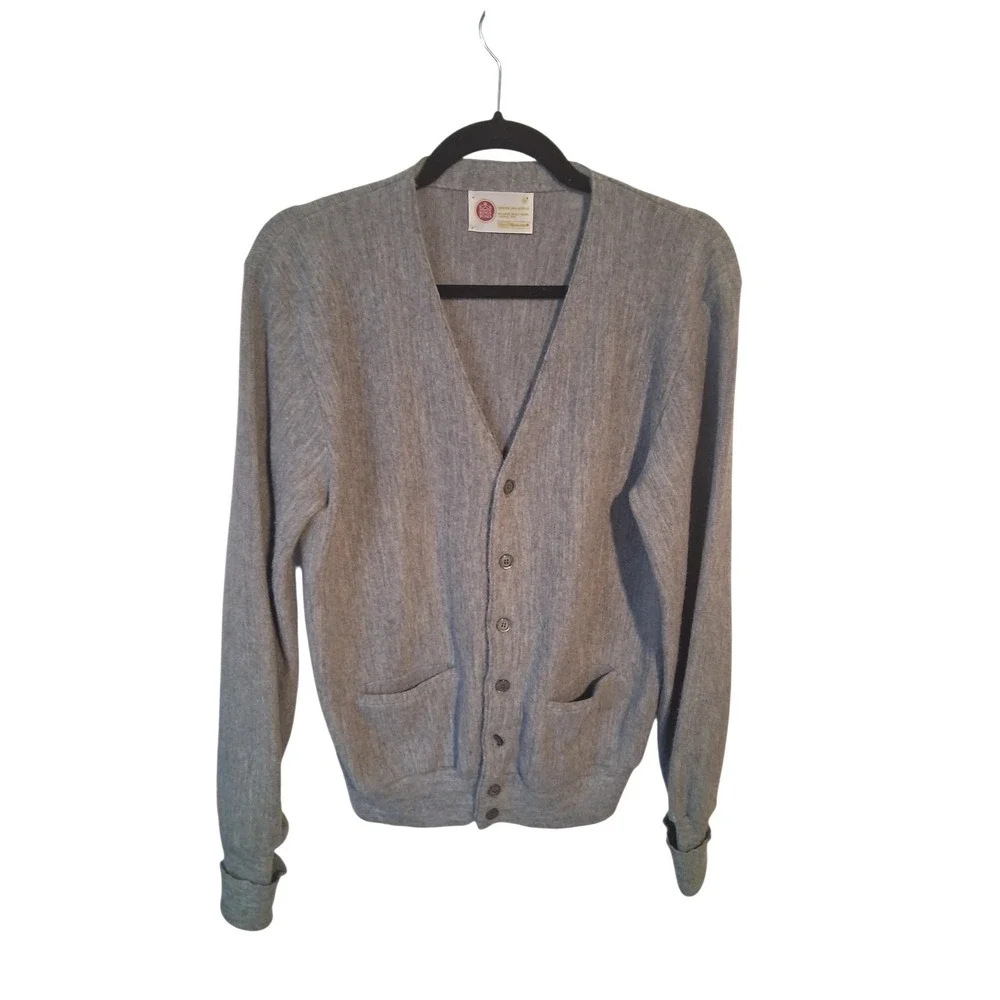Vintage Sears‎ Kings Road Men's size Medium Ivy league Preppy Professor Cardigan